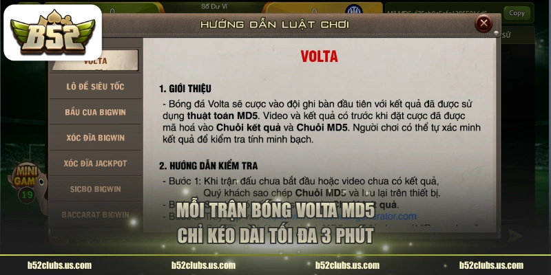 Mỗi trận bóng Volta MD5 chỉ kéo dài tối đa 3 phút